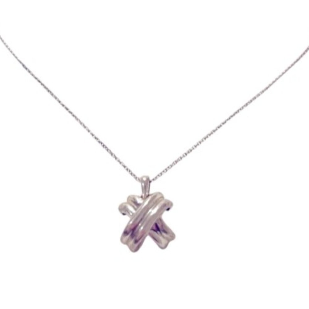 Tiffany Vintage 1990s Sterling Silver Signature X Necklace